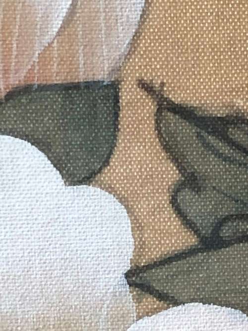 WOW !!! FANTASTIC CHINESE WATERCOLOR ON SILK SIGNED WITH CALLIGRAPHY