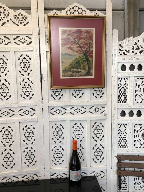 WOW !!!! STUNNING UNSIGNED FRAMED WATERCOLOR PAINTING - AUTUMN LANDSCAPE