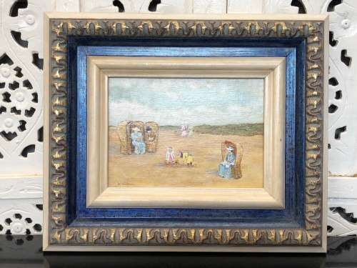 WOW !!! GORGEOUS SMALL OIL ON BOARD PAINTING BY W.VERMIN IN A BEAUTIFUL FRAME