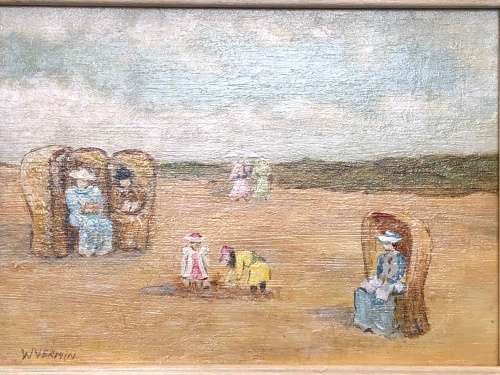 WOW !!! GORGEOUS SMALL OIL ON BOARD PAINTING BY W.VERMIN IN A BEAUTIFUL FRAME