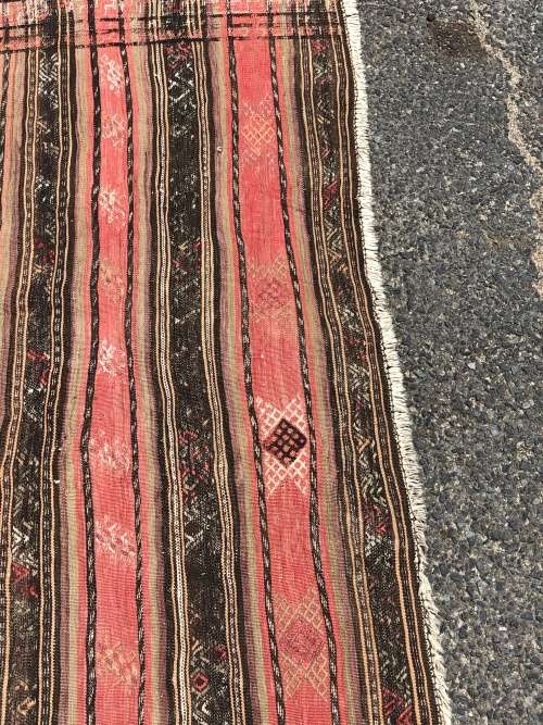 WOW !!! STUNNING PURE WOOL HAND KNOTTED VINTAGE SOUMAK PERSIAN CARPET 1530 X 1230mm