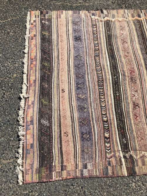 WOW !!! STUNNING LARGE WORN PURE WOOL HAND KNOTTED VINTAGE KALATI KILIM PERSIAN CARPET 2920 X 1510mm