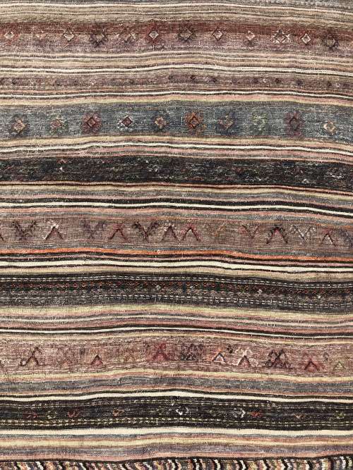 WOW !!! STUNNING LARGE WORN PURE WOOL HAND KNOTTED VINTAGE KALATI KILIM PERSIAN CARPET 2920 X 1510mm