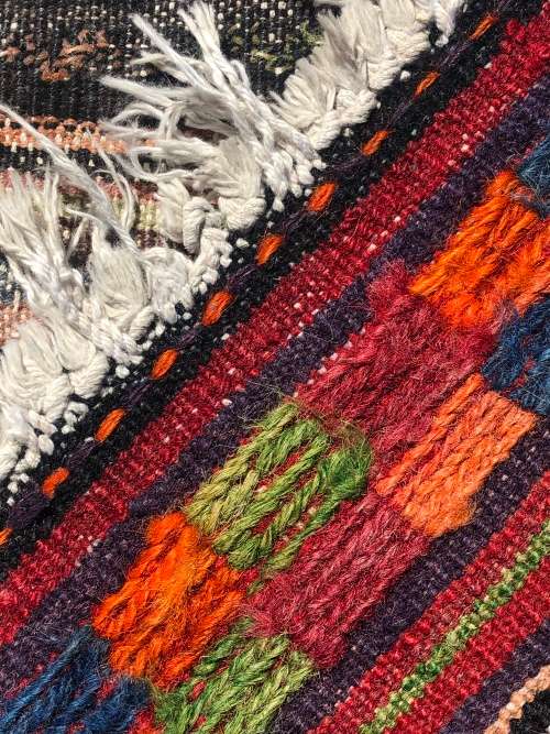 WOW !!! STUNNING LARGE WORN PURE WOOL HAND KNOTTED VINTAGE KALATI KILIM PERSIAN CARPET 2920 X 1510mm