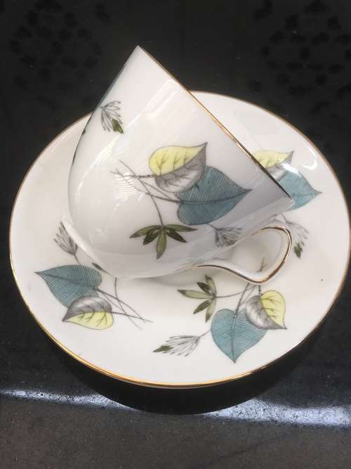 Stunning c1950s  "Hazel Thompson" Foley "Wind Flower Small Tea cup & Saucer