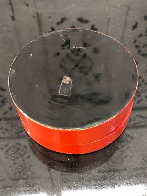 WOW !!! STUNNING RED LACQUERED SET OF BAMBOO CHINESE COASTERS WITH CRANES