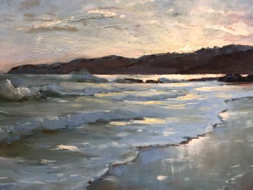 INVESTMENT ART !! TITTA FASCIOTTI (SA 1927-1993) ORIGINAL OIL ON BOARD SEASCAPE - SIGNED AND FRAMED