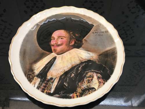 Vintage Old Foley "The laughing Cavalier" Display Plate. Wallace Collection 22.5 cm