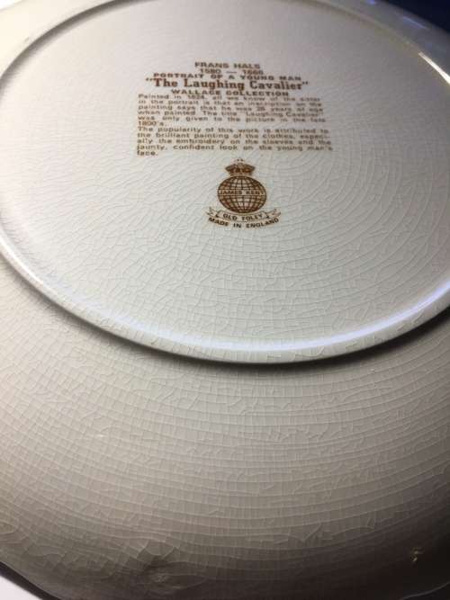 Vintage Old Foley "The laughing Cavalier" Display Plate. Wallace Collection 22.5 cm