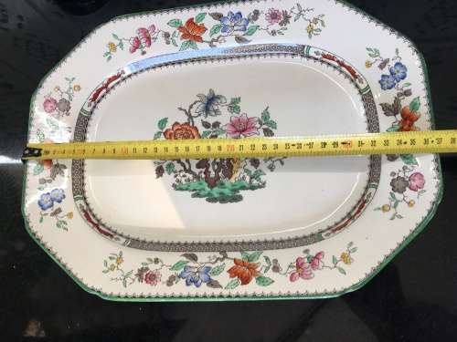 Collectors c1947 Copeland Spode Chinese Rose Pattern Large Platter. Reg:629599. Imprint mark J47