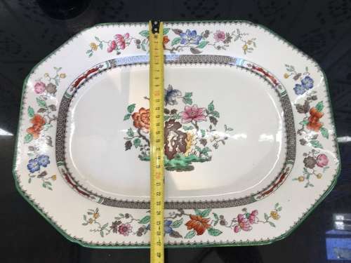Collectors c1947 Copeland Spode Chinese Rose Pattern Large Platter. Reg:629599. Imprint mark J47
