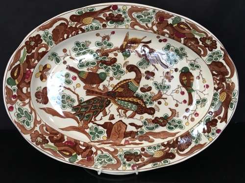 Vintage Japanese Imperial Imari Limited Collector's Series "Toshio Mitumura" Large Bird Platter