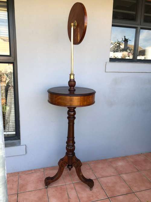 WOW !!! STUNNING EDWARDIAN MAHOGANY GENTLEMAN'S SHAVING MIRROR STAND WITH TWIN STORAGE COMPARTMENTS