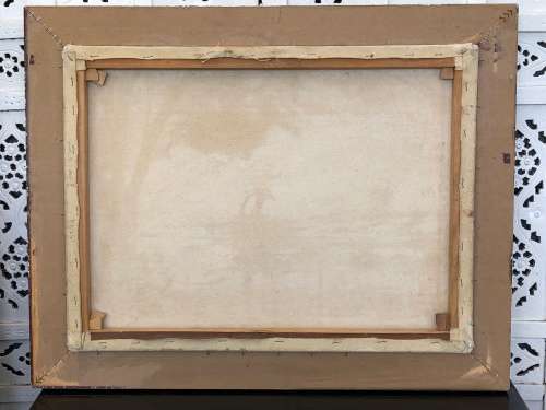 WOW !!! LOCAL SA ARTIST CHARLES EYDEN OIL ON CANVAS FRAMED IN A HEAVY SILVERED FRAME