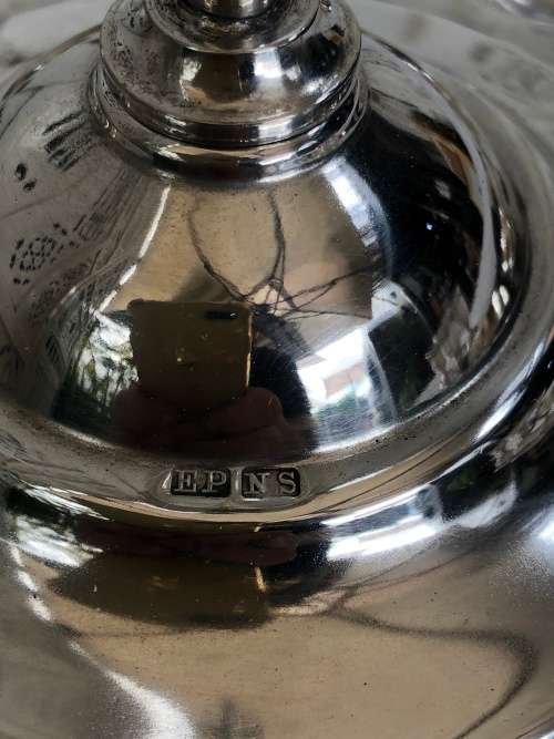 WOW !!! FANTASTIC LARGE SILVERPLATE EGG CADDY WITH 6 CUPS AND SPOONS - JAMES DIXON AND SONS