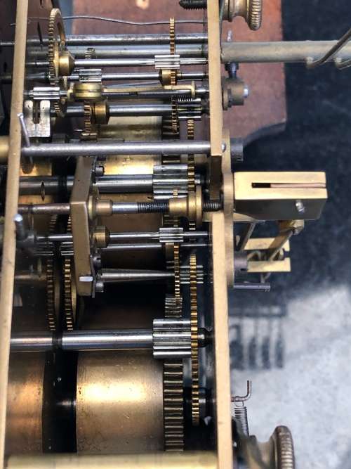 WHAT A BEAUTY !!! ANTIQUE GUSTAV BECKER MAHOGANY CASED WALL CLOCK CIRCA  EARLY 1900's WORKING 100%