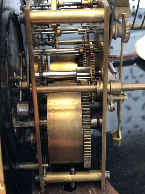 WHAT A BEAUTY !!! ANTIQUE GUSTAV BECKER MAHOGANY CASED WALL CLOCK CIRCA  EARLY 1900's WORKING 100%