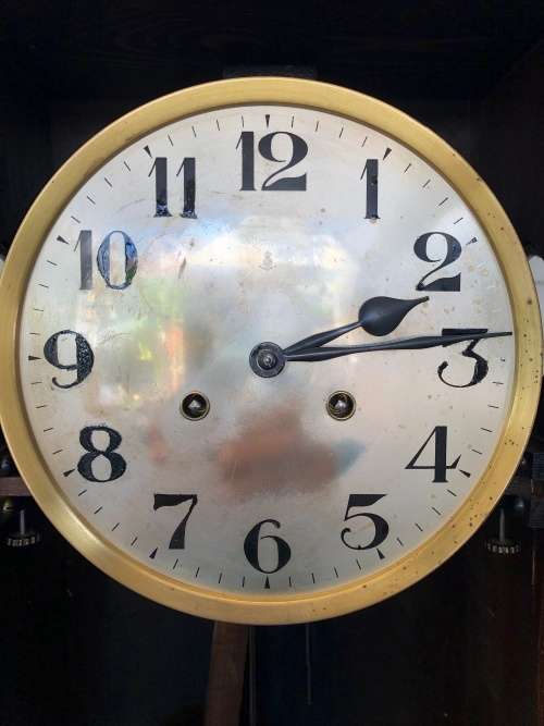 WHAT A BEAUTY !!! ANTIQUE GUSTAV BECKER MAHOGANY CASED WALL CLOCK CIRCA  EARLY 1900's WORKING 100%