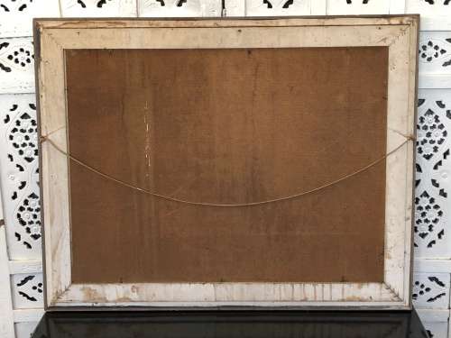 WOW !!! DONITA BENZIEN - GORGEOUS OIL ON BOARD LANDSCAPE PAINTING IN A LOVELY VINTAGE FRAME