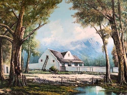 INVESTMENT ART !!! MASSIVE FRAMED DAN DU TOIT OIL ON CANVAS LANDSCAPE PAINTING - ABSOLUTELY STUNNING