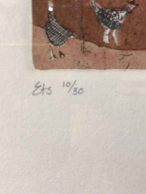 WOW !!! PIETER VAN DER WESTHUIZEN ETCHING - FRAMED - NUMBERED AND SIGNED IN PENCIL