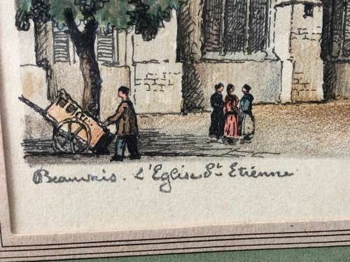 WOW !!! FRANCIS BARDAY - 20th CENTURY FRENCH ARTIST - SIGNED HAND COLORED LITHOGRAPH