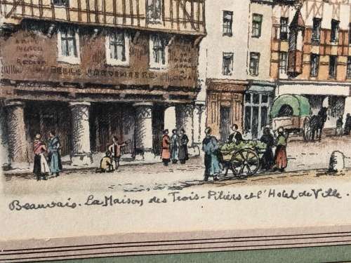 WOW !!! FRANCIS BARDAY - 20th CENTURY FRENCH ARTIST - SIGNED HAND COLORED LITHOGRAPH