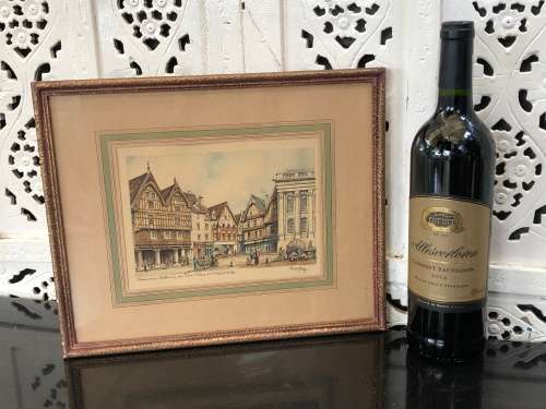 WOW !!! FRANCIS BARDAY - 20th CENTURY FRENCH ARTIST - SIGNED HAND COLORED LITHOGRAPH