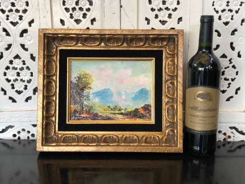 INVESTMENT ART !!! BERNARD BOSMAN (1911 - 1981) STUNNING GILT FRAMED OIL ON BOARD LANDSCAPE