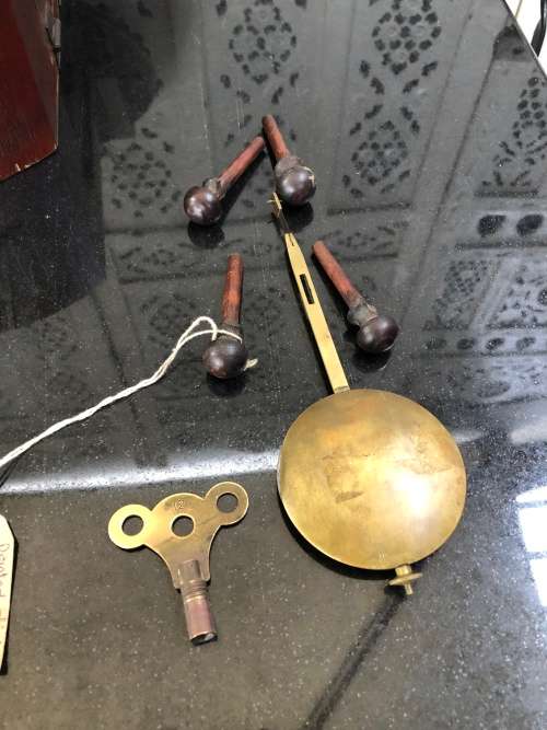 WOW !! STUNNING 1860's MAHOGANY CASED FUSEE MOVEMENT STATION CLOCK - WORKING 100%