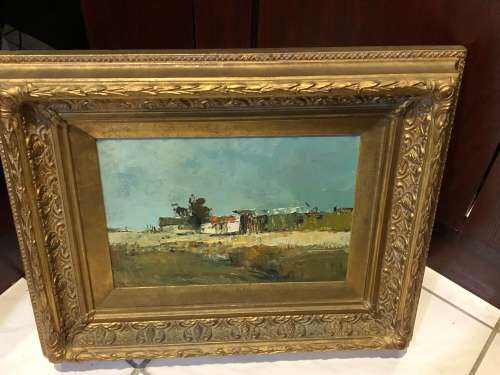 INVESTMENT ART !! TITTA FASCIOTTI (SA 1927-1993) STUNNING OIL ON BOARD LANDSCAPE - SIGNED AND FRAMED