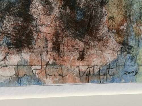 INVESTMENT ART !! CYNTHIA VILLET (1934 - 2018) SA 20th CENTURY FRAMED OIL ON PAPER - AUTHENTICATED