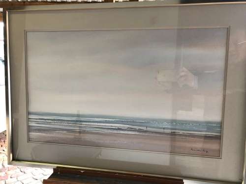 INVESTMENT ART !! SA ARTIST GORDON LEGG LARGE ORIGINAL FRAMED WATERCOLOR