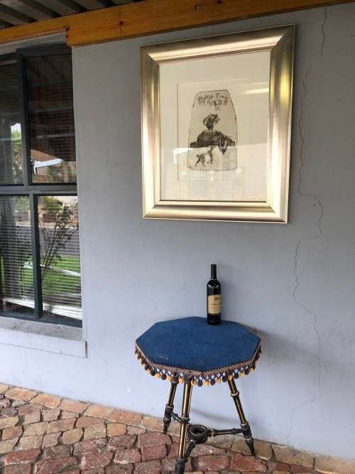 WOW !!! ROMY SIEBERT GERMAN ARTIST HUGE FRAMED ORIGINAL ETCHING No 17/50 ROSTOCK ZOO 2003