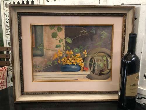 STUNNING JOHN H MANTELL ORIGINAL STILL LIFE OIL ON BOARD  PAINTING - FRAMED AND SIGNED - A BEAUTY