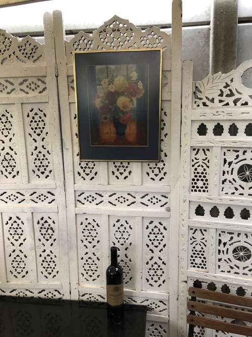 GORGEOUS JOHN H MANTELL ORIGINAL STILL LIFE OF FLOWERS OIL ON BOARD PAINTING - FRAMED , SIGNED