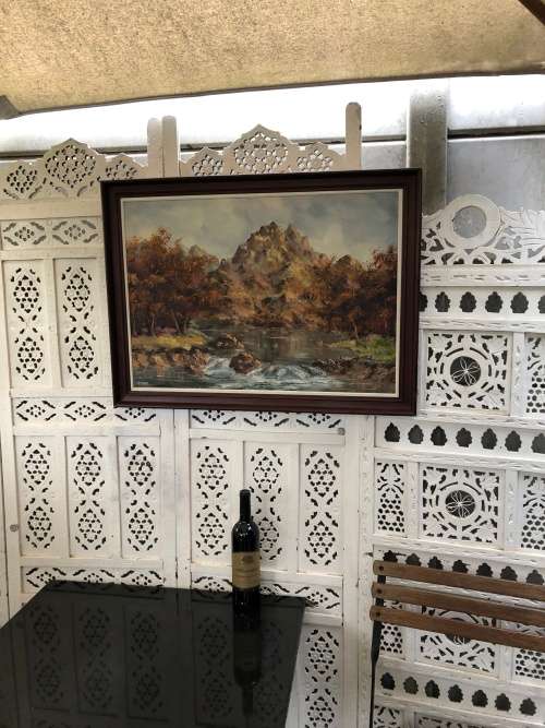 WOW !!! RICHARD MIRTLE SA ARTIST - STUNNING FRAMED OIL ON CANVAS NUMBERED 9/76 - CLEARLY SIGNED