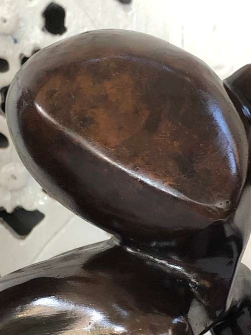 WOW !!! STUNNING ABSTRACT BRONZE FIGURE OF THE THINKING MAN - UNSIGNED