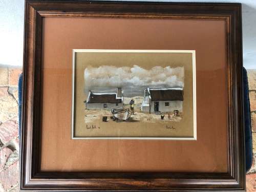 INVESTMENT ART !! PAUL BOTES (1940 - ) ORIGINAL FRAMED PASTEL ON PAPER - TITLED ARNISTON DATED 1979