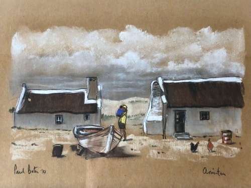 INVESTMENT ART !! PAUL BOTES (1940 - ) ORIGINAL FRAMED PASTEL ON PAPER - TITLED ARNISTON DATED 1979