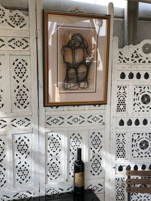 DANIEL SELEPE (1953 -) ORIGINAL MIXED MEDIA - FRAMED AND SIGNED - EXCELLENT FRAME