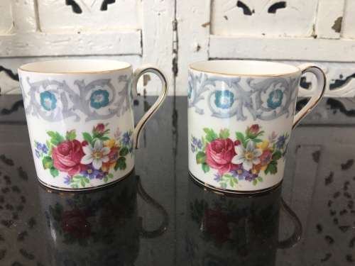 2 Delightful Vintage Royal Albert Bone China England, small coffee cups