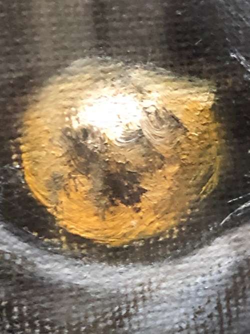 TOO CUTE - ORIGINAL OIL ON CANVAS - UNSIGNED BUT STILL STUNNING - IN A BLACK FRAME