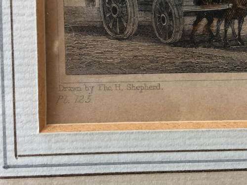 JAMES TINGLE (1790-1858) ENGRAVING TITLED "ST MARY'S WHITECHAPEL" DRAWN BY THOMAS SHEPHERD 1792-1864