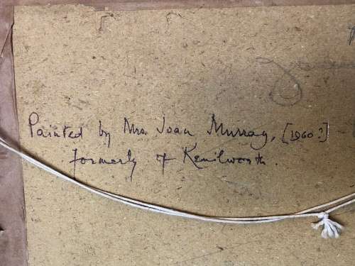 WOW !!! JOAN MURRAY ORIGINAL WATERCOLOR PAINTING OF LEAVES - FRAMED , SIGNED AND DATED 1960's