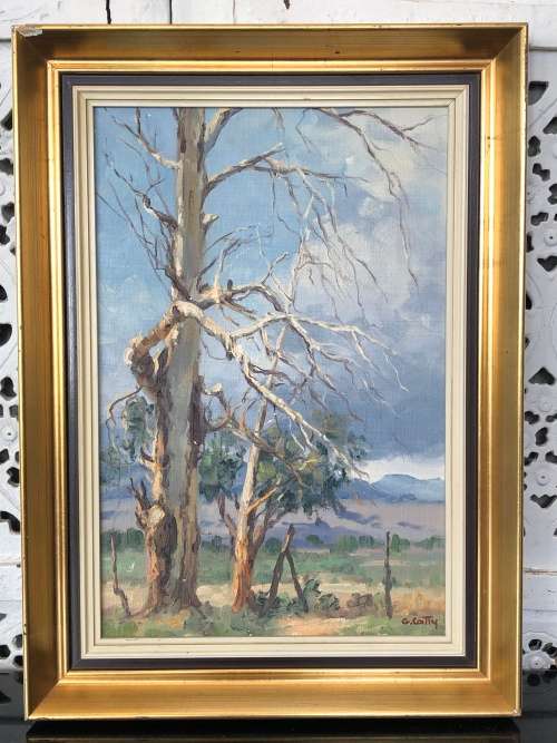 INVESTMENT ART !!! GIUSEPPE CATTY (CATARUZZA)  (SA 1914 - 1994) OIL ON BOARD - AWESOME FRAME