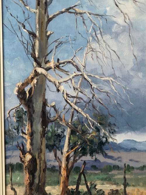 INVESTMENT ART !!! GIUSEPPE CATTY (CATARUZZA)  (SA 1914 - 1994) OIL ON BOARD - AWESOME FRAME