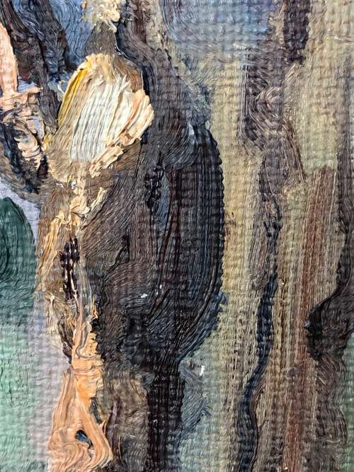 INVESTMENT ART !!! GIUSEPPE CATTY (CATARUZZA)  (SA 1914 - 1994) OIL ON BOARD - AWESOME FRAME