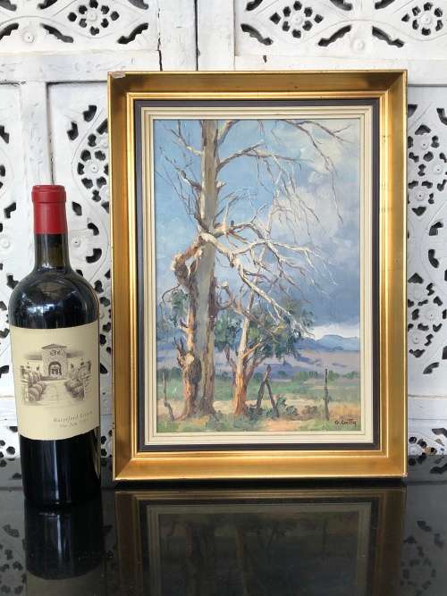 INVESTMENT ART !!! GIUSEPPE CATTY (CATARUZZA)  (SA 1914 - 1994) OIL ON BOARD - AWESOME FRAME