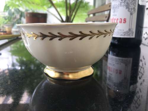 Delightful Vintage Royal Albert Bone China England, White & Gold Open Sugar Bowl.